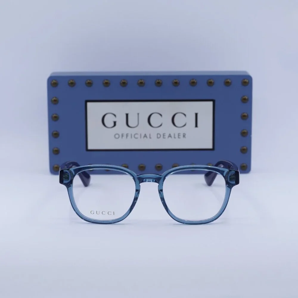Gucci GG0927O 006 Square Eyeglasses 49mm - Blue